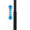 Drink Table, Small Side Table with Adjustable Height & Heavy-Duty Design, Pedestal Martini Tables for Small Spaces, Sofa Couch, Living Room, Bedroom, Supports up to 88 lbs, Black