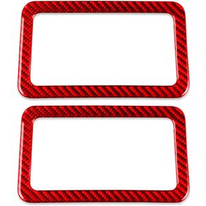 Real Red Carbon Fiber Car Rear Roof Double Light Panel Frame Sticker Compatible with Chevrolet Avalanche/Silverado LTZ 2007 2008 2009 2010 2011 2012 2013 Auto Premium Interior Accessories-Type B