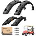 10L0L Golf Cart Front Rear Fender Flares for Yamaha G14, G16, G19, G22, with Metal Hardware, Set of 4(Not fit modified models)