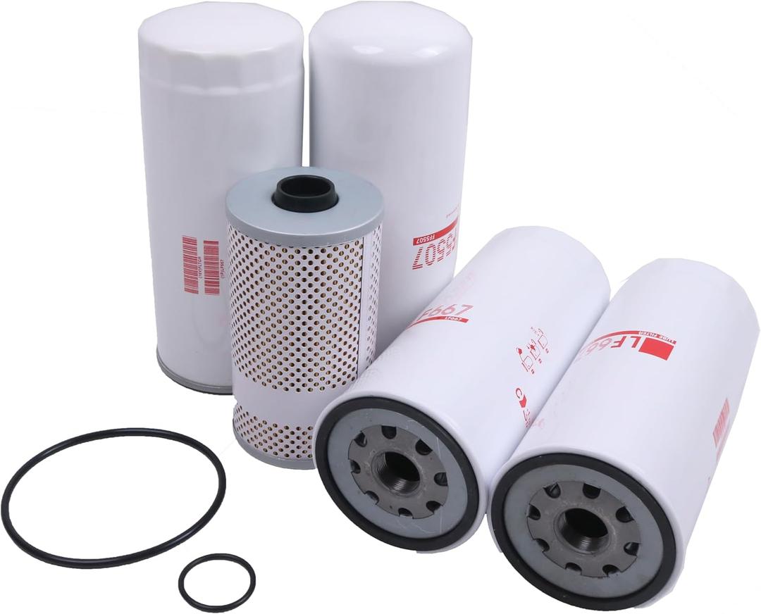 Oil Change Filter Service Kit FF5369W FF5507 LF667 LF3654 Compatible With Volvo D13 BF7814 B7600 B7685