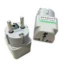 Pack of 2 Grounded Adapter Plug for Continental Europe