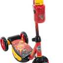 Huffy Toddler 3-Wheel Scooter for Kids, Multiple Colors & Licensed Character Graphics, Ages 3+, Durable Steel Frame, Wide Non-Slip Deck, Stable Lean-to-Steer Design, Light-Up Options, Girls/Boys