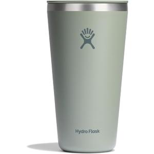 Hydro Flask All Around Tumbler Press-in Lid, Insulated Travel Mug, Stainless Steel Coffee Cup 28 Oz Agave Green
