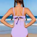 Girls Swimsuit Criss Cross One Piece Swimsuits Wrap Tie Back Sheer Mesh Bathing Suit with Gold Metal Swimwear 9-16Y