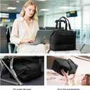 Travel Duffle Bag for Women,40L Weekender Bags Airline Approved Carry On with Shoe Compartment & Waterproof Wet Pocket, Durable Nylon Weekender Overnight Bag for Travel, Gym, Business Trip, Black