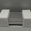 SHYFOY Mirrored Floating Shelves for Wall Decor Storage, Glitter Glass Wall Mounted Shelves for Bedroom, Living Room, Bathroom, Kitchen, Office and More, Set of 2, Silver