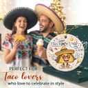 2 x Taco Ornament 2025, Funny Taco Gifts for Men Women Boys Girls, Unique Food Ornament for Friends Tacos Lovers, Fun Tacos Themed Gifts, Funny Christmas Ornaments for Tree Decorations