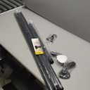 Tension Curtain Rod 51-165 Inch, Extra Long Curtain Rod No Drilling for Window or Bathroom, Outdoor Curtain Rods for Patio, Easy to Install, Never Rust, Rod Diameter 1.26 Inches-Black