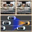 Rear View Mirror, Chrome Anti-glare Panoramic Rear Mirrors Universal 16 Inch Convex Interior Clip on Extra Big Wide Angle Rearview Mirror Extender to Reduce Blind Spot for Pickup Truck Van