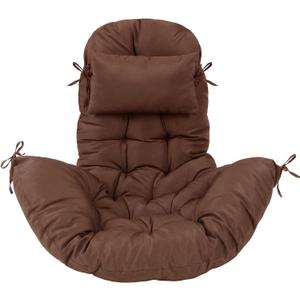 Tudomro Egg Chair Cushion Filling 2.58 kg Replacement Rocking Wicker Chair Cushions High Back Swing Hammock Egg Hanging Cushion Thicken for Indoor Outdoor Patio(Brown,1 Pcs)
