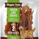 Waggin' Train Chicken Jerky Dog Treats, Made with 100% Real Chicken Breasts, Only Two All-Natural Ingredients, Great High Protein Dog Treat, Easily Digestible for Big or Small Dogs, 18 oz. Pouch (EXP 02/01/28)