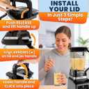 Blender Lid Replacement Compatible with Ninja Blender 72 OZ Wide Rim Extension Pitcher Fits BL770, BL770W, BL771, BL771C, BL772, BL772Q, BL773CCO Replacement Lid for Ninja Blender Jar, Black