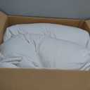 Three Geese White Goose Feather & Cotton Pillows King Size Set of 2 - Soft 600 Thread Count 100% Cotton, Medium Firm,Soft Support,White Solid