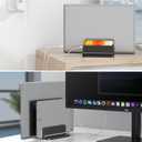 OMOTON Vertical Laptop Stand [Updated Double Version], Desktop Aluminum Mac Book Stand with Adjustable Dock Size, Fits All Mac Book, Surface, Chrome Book and Gaming Laptops (Up to 17.3 inch) (Black)