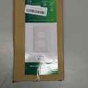 6-Pack Duplex Outlet Cover, Natural Bamboo Fiber Switch Plates and Outlet Covers, White Decorative Wall Plates for Electrical Outlets, 1 Gang Receptacle Cover, Corrosion Resistant