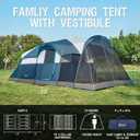 PORTAL 8 Person Instant Camping Tent with Screen Porch, Easy Set-up Waterproof Large Tunnel Tent, PFAS-Free Family Outdoor Big Tents for Camping, Backyard