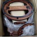 Argus Swivel Recliner with Ottoman, PU Leather & Wood Base Reclining Chair with Footrest, Ultra-Plush Double Foam for Living Room, Bedroom and Office, Set of 1 (Beige)