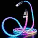 iPhone Charger, LED RGB Gradual Lightning Cable [MFi Certified ] Light up Braided Cable Fast Charging Cord Compatible with iPhone 13 12 11 Pro Max XR XS X 8 Plus SE iPad and More (Multicolored, 6FT)