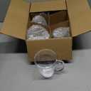 D.M DESIGN·MASTER [6 PACK,12 OZ - Premium Glass Coffee Mugs with Handle. Transparent Tea Glasses for Hot/Cold Beverages, Perfect Design for Americano, Cappuccino, Tea and Beverage.