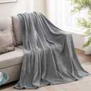 BEDELITE Fleece Blanket Grey Throw Blanket for Couch & Bed, Luxury Plush Cozy Fuzzy Blanket 50" x 70", Super Soft Warm Lightweight Fall Throw Blanket for Travel Camping