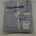 BESTOUCH Duvet Cover Set 100% Washed Cotton Linen Feel Super Soft Comfortable Chic Lightweight 3 PCs Home Bedding Set Cornflower Blue Queen (Queen (90" x 90"))