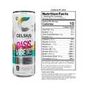 CELSIUS OASIS VIBE Sparkling Prickly Pear Lime, Sugar Free Energy Drink, 12 Fl Oz (Pack of 12) (EXP 02/01/27)
