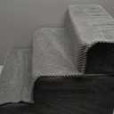 DUMOS Dog Stairs for Small and Medium Dogs, 3-Step Pet Steps with High-Density Foam, Indoor Non-Slip Pet Ramp for Puppy and Older Dogs Cats, Dog Bed Stairs for Couch and Sofa, Grey