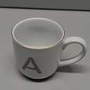 COLLECTIVE HOME - Ceramic Mug, Uppercase Letter Design, Matte Sandstone Texture, Minimalist and Stylish, 15oz, Perfect for Personalized Gifts (A)