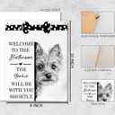 Poecinvi Funny Yorkie Bathroom Signs, Yorkie Gifts for Women, Cute Yorkshire Terrier Dogs Wooden Signs for Home Decor, Funny Yorkshire Terrier Hanging Sign for Bathroom Wall Decor, 8x10 Inch