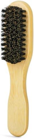 Bamboo Slick Back Hair Brush - Soft Bristles for Laying Down Edges & Glossy Finish | Mini/Trave Boar Bristle Brush to Style, Polish & Smooth Frizz for Baby Hair and Sleeks Ponytails/Buns