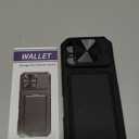 SSLOTSCASE for iPhone 17 Pro Case with Card Holder & Kickstand & Slide Camera Lens Cover & Camera Stand & Wallet, Military-Grade Heavy Duty Rugged Phone Case Cover for iPhone 17 Pro 6.3'' 2025, Black