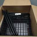 Golpart 6 Shelves Storage Shelf Wire Closet Bathroom Organizers Metal Pantry Kitchen Garage Shelving Unit Laundry Room Organization Home Rack Net Basket Black with Wheels 14" Dx14 Wx64.8 H