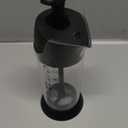 Manual Milk Frother - Handheld Milk Mixer, Warm & Cold Milk Foamer, BPA Free, Frother for Coffee & Drinks - Home & Coffee Bar Accessories, Kitchen Utensils & Tools - 6.8 oz, Black