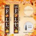 Hello Fall Wooden Porch Sign 45.2"H Large fall welcome sign for front porch Autumn Yard door decorations outdoor (Maple Leaf)