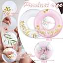 6 Pcs Bachelorette Pool Floats 36 Inch Team Bride Inflatable Ring Tubes 16 Inch Bride Beach Balls Pink and White Bachelorette Party Decorations for Bridal Shower Stagette Engagement Summer