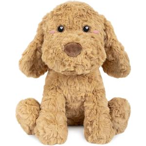 Goldendoodle Poodle Dog Microwavable & Weighted Stuffed Animals 1.5Lbs Unscented Heating Pad for Period Cramps Pain Relief and Anxiety, Cute Golden Doodle Puppy Plush Toy Gifts for Women Girls & Kids