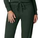 QINSEN Women's Two Piece Outfits Long Sleeve Full-Zip Hoodie and Wide Leg Pants Tracksuit Lounge Matching Set