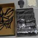 WILLBOND 141 Pieces Hair Rollers Set Include 60 Pcs Plastic Hair Rollers (Black,6 Sizes)