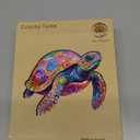 Mys Aurora Colorful Turtle Puzzles for Adults 200 Pieces, 5MM Thick Wooden Jigsaw Puzzles, Unique Shape Puzzle Ocean Wood Puzzles for Adults and Kids Birthday Gifts Family Game 11.4 * 11.4 inches