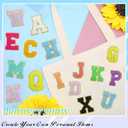 2 x 26 Piece Self Adhesive & Iron On Chenille Letter Patches - A-Z, Glitter Varsity, Applique for DIY Shirts, Shoes, Jeans, Backpacks, Hats (Color)