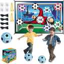 Soccer Games Set - Backyard/Indoor Mini Toys With Adhesive Ball, No Inflation Needed - Birthday Gift Outside Toys for Kids Boys Girls Yard Games
