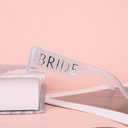 BOXOB Bride Sunglasses for Women, White Square Frame Bridal Sunglasses Bachelorette Party Accessories Bridal Shower Decor Bridesmaid Gifts Bride to Be Favors Bach Party Supplies