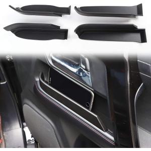 Voodonala for 4Runner Side Door Storage Box Glove Organizer Tray Door Handle Storage Compartment Bin for 2010-2023 Toyota 4runner Accessories, ABS Black 4pcs(Doesn't fit limited)