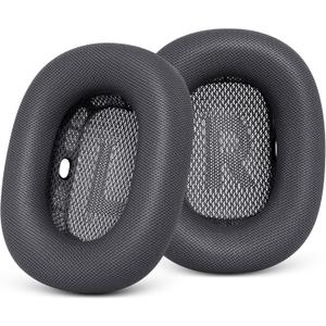 GEVO Upgraded Ear Cushions Replacement Earpads for Apple AirPods Max Headphones, Protein Leather Ear Pads Cover with Memory Foam and Magnet for AirPods Max (Space Gray)
