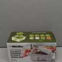 Mueller Pro-Series All-in-One, 12 Blade Mandoline Slicer for Kitchen, Food Chopper, Cucumber Slicer and Spiralizer, Cutter, Dicer, Grater, Gifts for Mom, Kitchen Essentials, White Sand/Green (12 Blade, White Sand/Green)