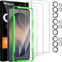 2 x Wiaocit 3 Pack Tempered Glass Screen Protector for Samsung Galaxy S26 Ultra with 3 Pack Camera Lens Protector, 9H Hardness, Bubble Free, Case Friendly