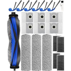 T80 Omni Replacement Parts Compatible with ECOVACS DEEBOT T80 OMNI/Yeedi M14 Plus Robot Vacuum - 21 Pcs T80 Omni Accessories Kit:1 Main Brush, 3 Roller Mops, 4 Filters, 6 Dust Bags(No for T80S OMNI)
