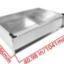 Golf Cart Cargo Box Heavy Duty Aluminum Diamond Plate Utility Box with Fold Down Tailgate and Rattle-Free Rubber Latches Universal Utility Bed Cargo Box for Golf Carts Silver