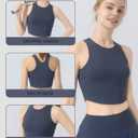 Women's Cropped Bra top,Crown Blue-S (S)