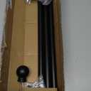 Curtain Rods for windows 32-48 inch, 5/8 inch Decorative Curtain Rod Set, Matte Black Splicing Heavy Duty Metal Curtain Rod with Brackets